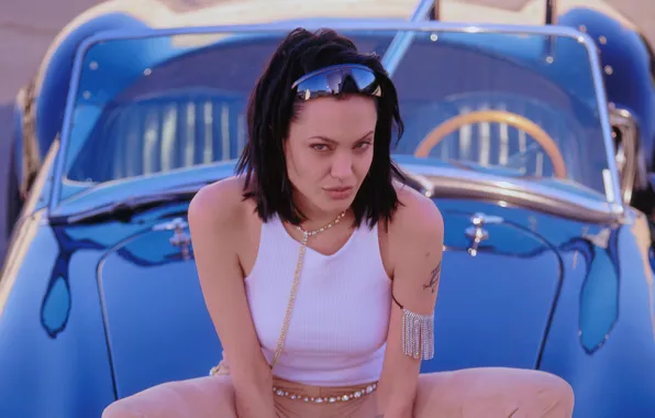 Актриса, Angelina Jolie, hollywood, car and girl, Анжелина Джоли