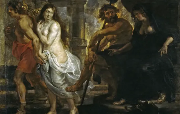 Картина, Питер Пауль Рубенс, мифология, Pieter Paul Rubens, Орфей и Эвридика