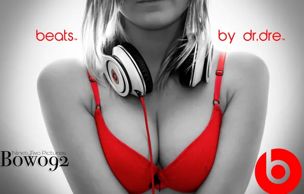 Девушка, headphones, dre, beats
