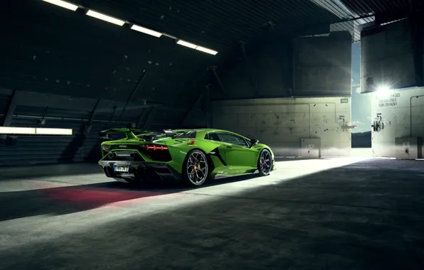Lamborghini, суперкар, вид сзади, Aventador, Novitec, SVJ, 2019, Aventador SVJ