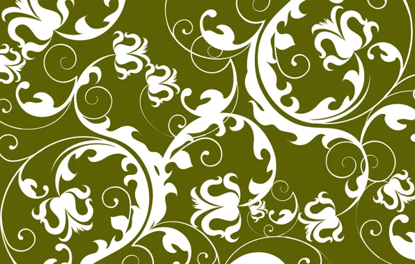 Узор, орнамент, design, зеленый фон, pattern