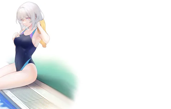 Kawaii, girl, hot, sexy, wet, pool, boobs, anime