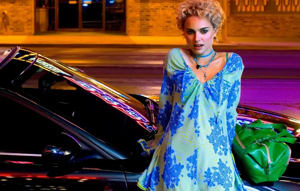 Машина, актриса, блондинка, натали портман, natalie portman, actress, My Blueberry Nights, Мои черничные ночи