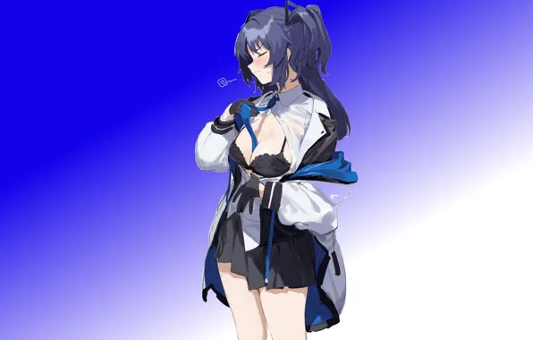 Kawaii, girl, anime, pretty, babe, cute, blue hair, blue archive