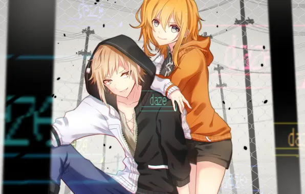 Аниме, двое, Kagerou Project, Проект "знойный Туман", Проект Знойный туман