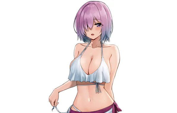 Girl, sexy, wet, cleavage, blouse, boobs, anime, beautiful