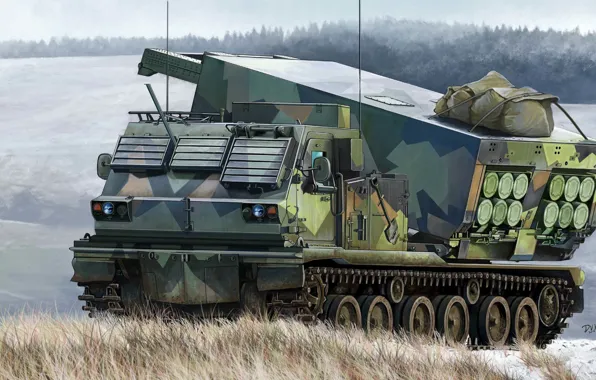Норвегия, рсзо, пусковая установка, M270/A1 MLRS