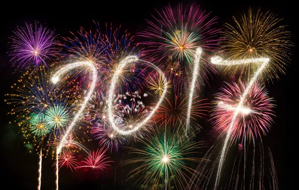 Новый Год, new year, happy, fireworks, 2017