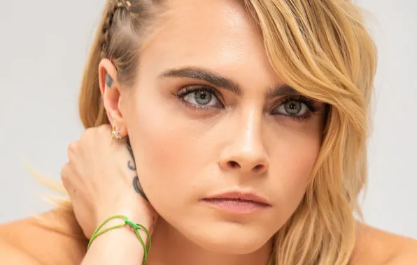Взгляд, поза, модель, портрет, актриса, Cara Delevingne, Кара Делевинь
