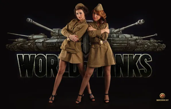 Девушки, форма, girls, танки, games, world of tanks, army, women