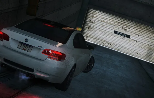 Гараж, автомобиль, ракурс, bmw m3, need for speed most wanted 2012