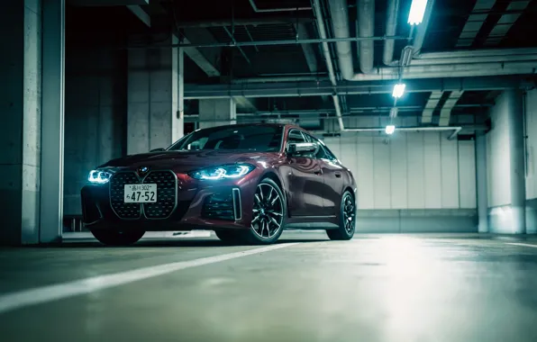 Красная, BMW, БМВ, Red, Front, Вид спереди, M Sport, Grand Coupe