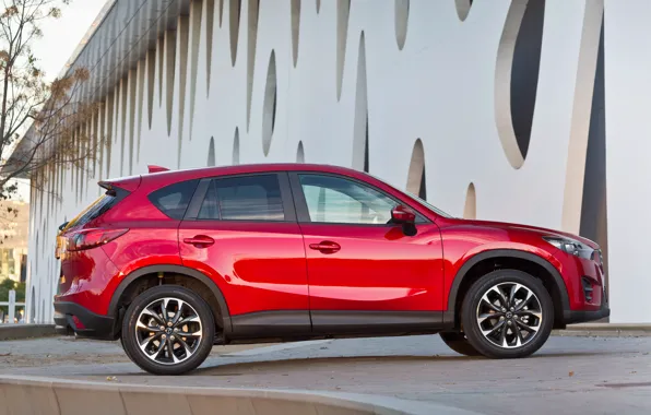 Красный, джип, Mazda, мазда, кроссовер, suv, CX-5