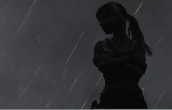 Картинка девушка, фон, игра, Tomb Raider