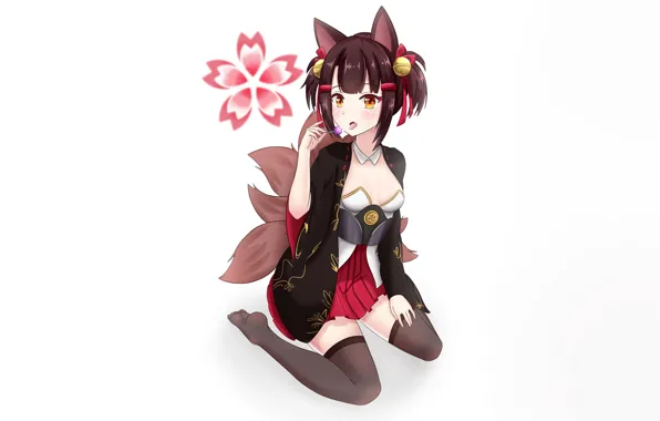 Girl, sexy, cleavage, thighhighs, dress, boobs, anime, beautiful