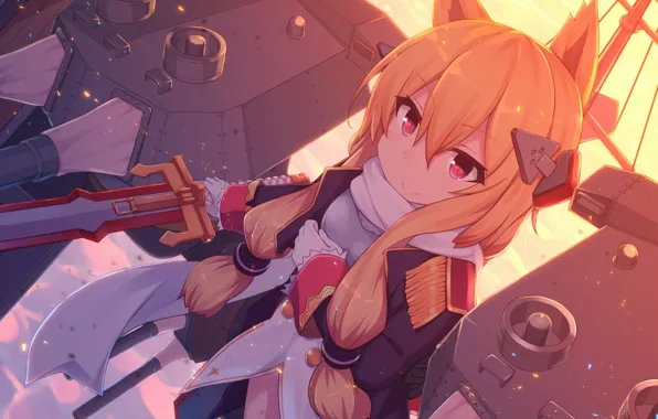 Девочка, аниме, Azur Lane, рыжая