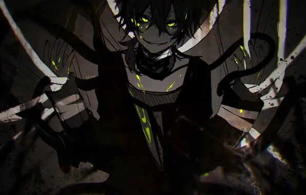 Взгляд, арт, парень, Kagerou Project