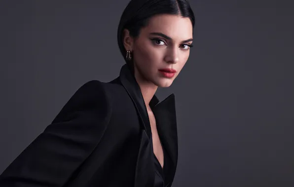 Взгляд, девушка, лицо, фото, макияж, пиджак, Kendall Jenner