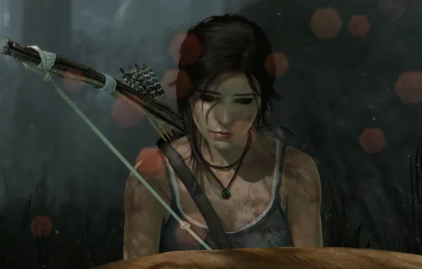 Девушка, игра, лук, Tomb Raider, Лара Крофт, приключения