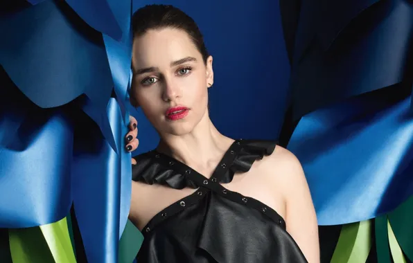 Взгляд, поза, актриса, hair, Emilia Clarke, pose, actress, Эмилия Кларк