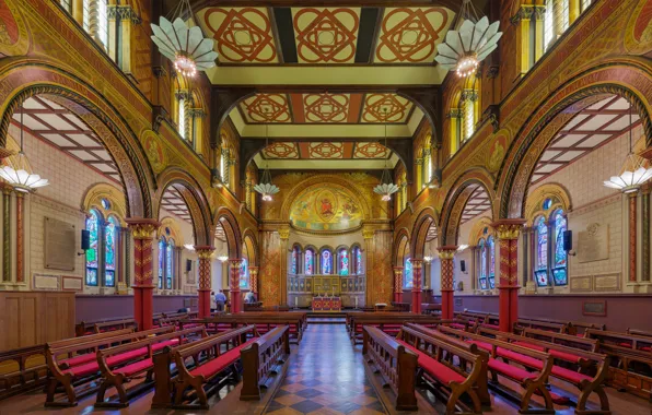 Картинка interior, London, UK, Diliff, King's College London Chapel