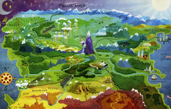 Map, mlp, equestria, mylittlepony.