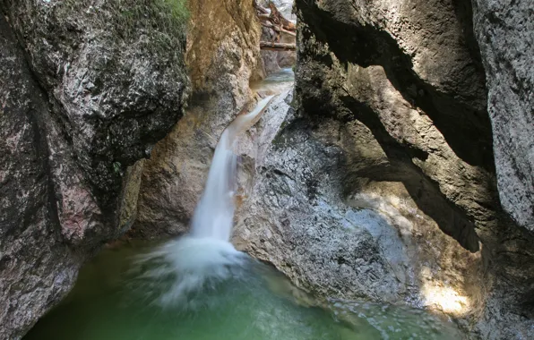 Картинка скалы, Водопад, nature, waterfall