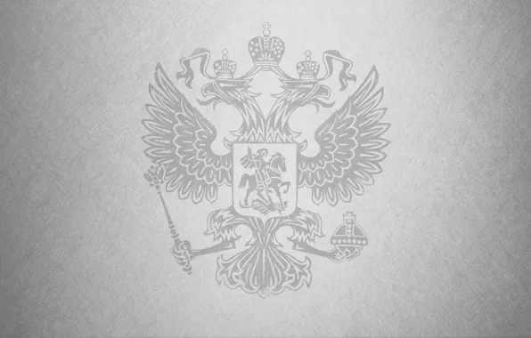 Картинка царапины, герб, серый фон, россия