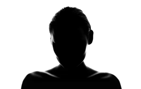 Black & white, shadow, silhouette, mystery, shoulders, cheekbones