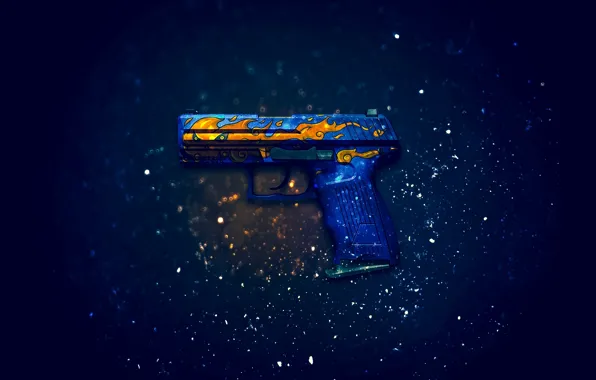 Counter-Strike: Global Offensive, CS:GO, огненный элементаль, P2000, Fire Elemental