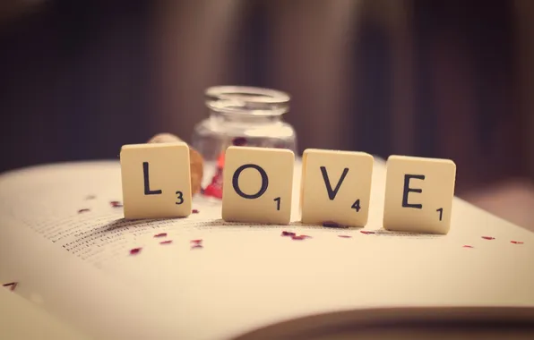 Макро, любовь, буквы, цифры, книга, love, слово, страницы