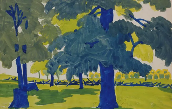 1915, Charles Ephraim Burchfield, Edge of the Woods, in Sunlight
