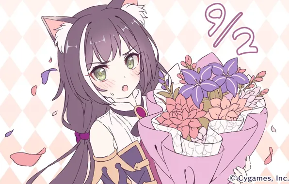 Букет, девочка, cygames, princess connect