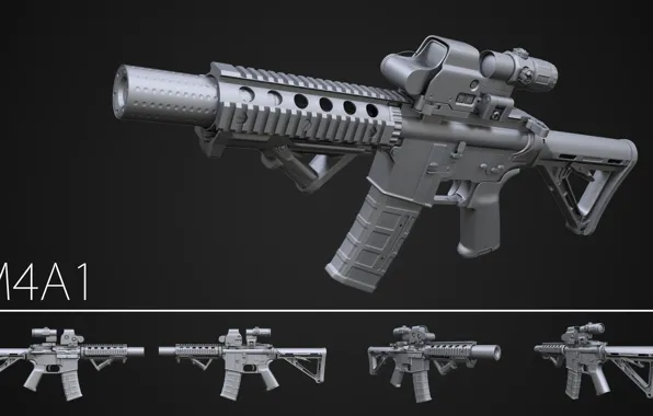 Картинка design, assault rifle, M3a1