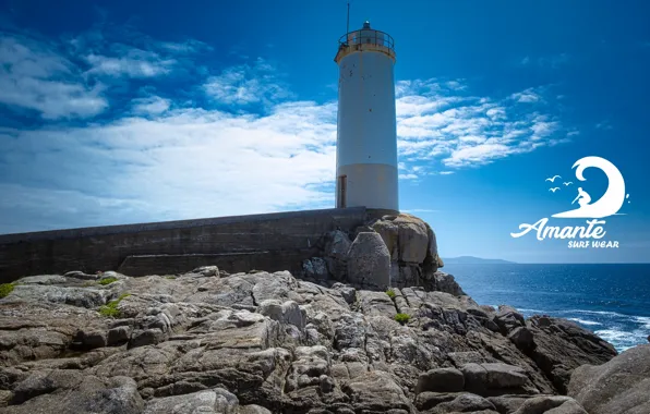 Logo, sea, Amante, Farol