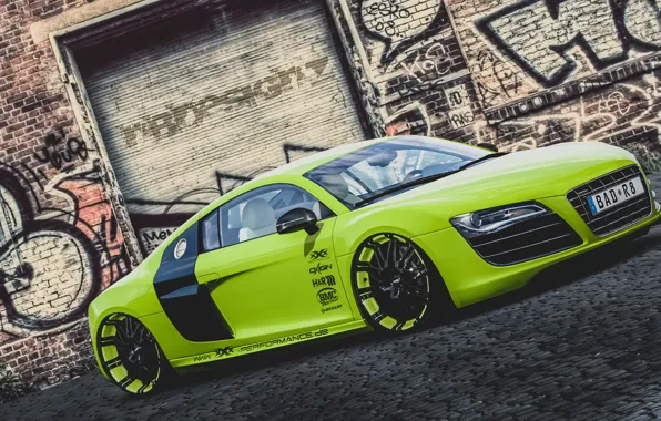 Картинка Audi, green, V10, XXX Performance, r8