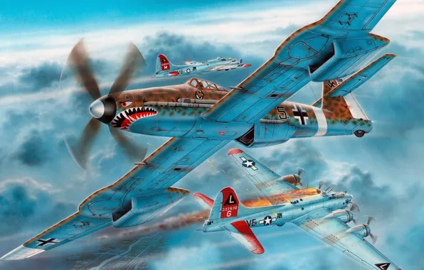 Blohm & Voss, German high-altitude interceptor aircraft, BV 155, Немецкий высотный перехватчик