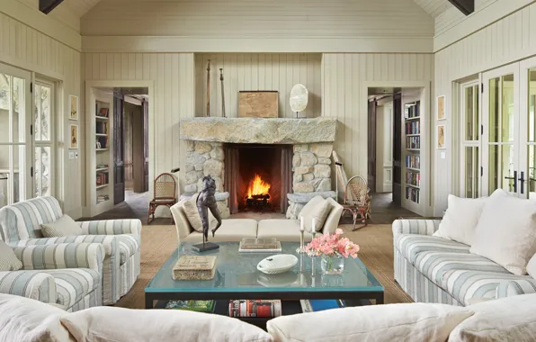 Интерьер, камин, Washington, гостиная, Mutiny Bay Home, Whidbey island house, by Hoedemaker Pfeiffer