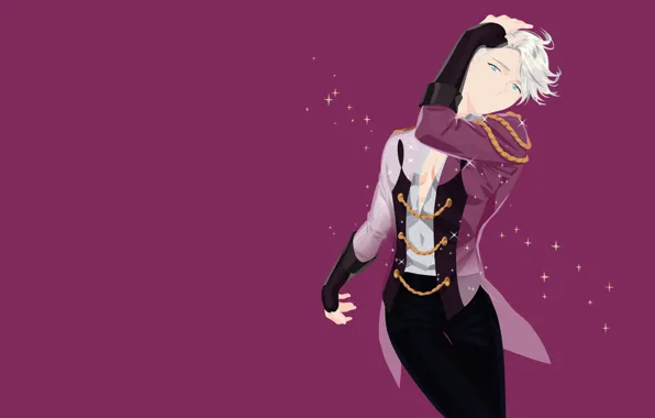Фон, парень, розовый фон, Юрий на льду, Виктор Никифоров, Yuri On Ice