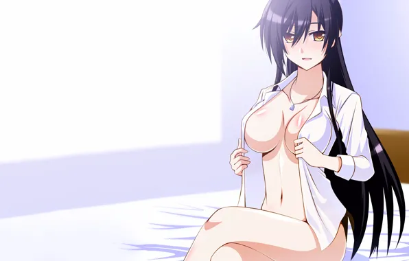 Girl, sexy, long hair, boobs, anime, beautiful, pretty, redhead