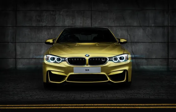Картинка бмв, BMW, жёлтая, yellow, Coupe, front, F82, Tomirri photography