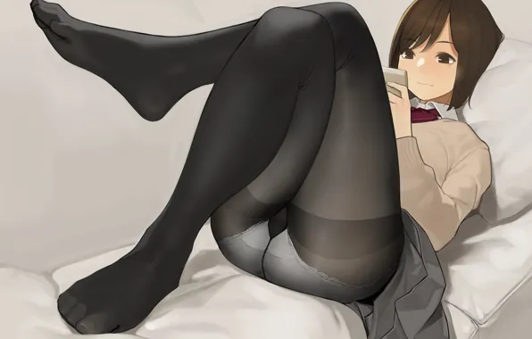 Девушка, арт, колготки