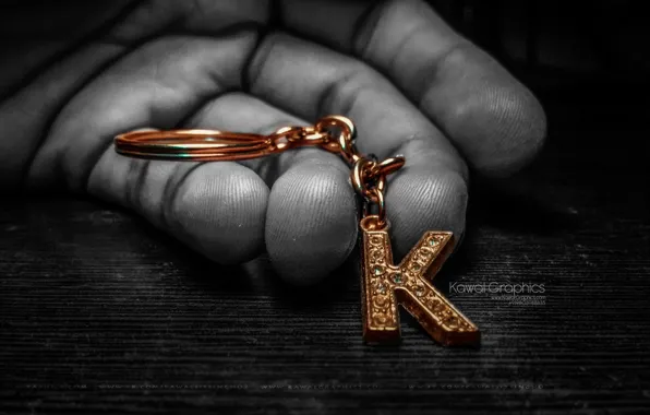 Golden, black, photography, photoshop, hand, kawal, keychain, blackandwhite