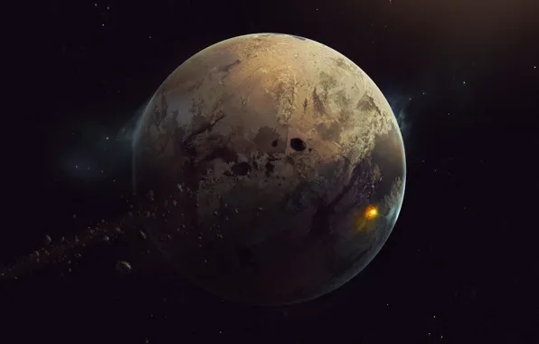 Звезды, Планета, Космос, Арт, Stars, Space, Art, Planet