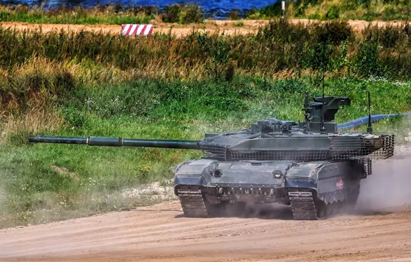Танк, полигон, модернизированный, бронетехника России, Т-90М