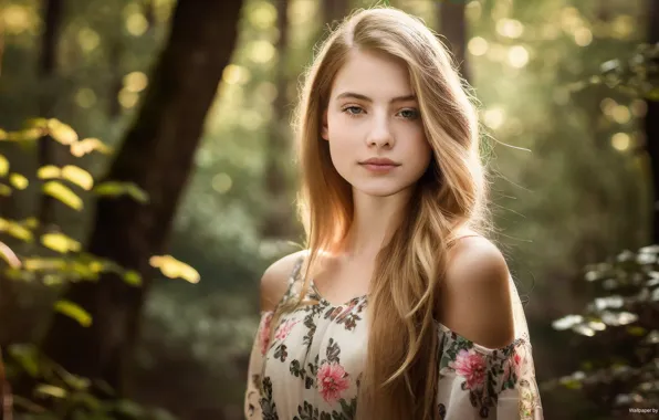 Girl, ai art, portrait, bokeh