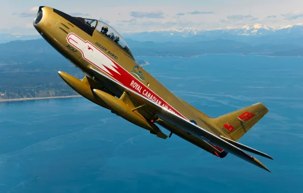 Небо, самолет, Золотой, Golden, Hawks, Sabre, Canadair