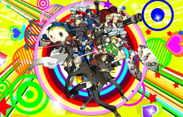 Оружие, фон, персонажи, Persona 4, Персона