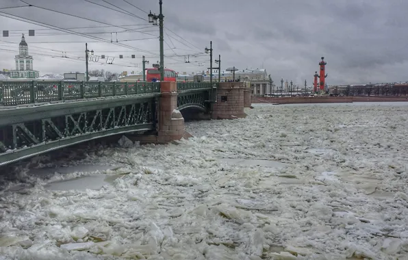 Frozen, Bridge, Neva, Sankt Petersburg