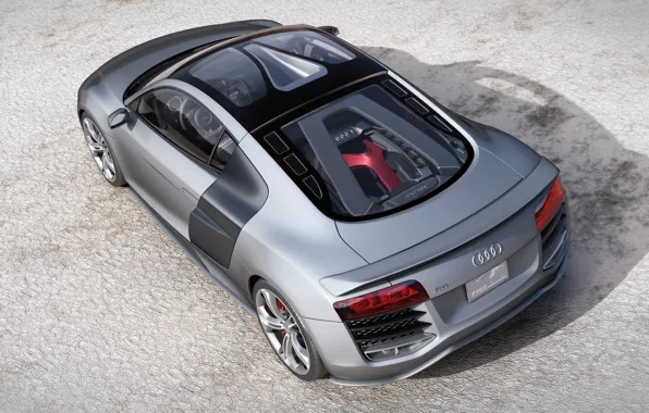 Асфальт, audi, серая, автомобиль